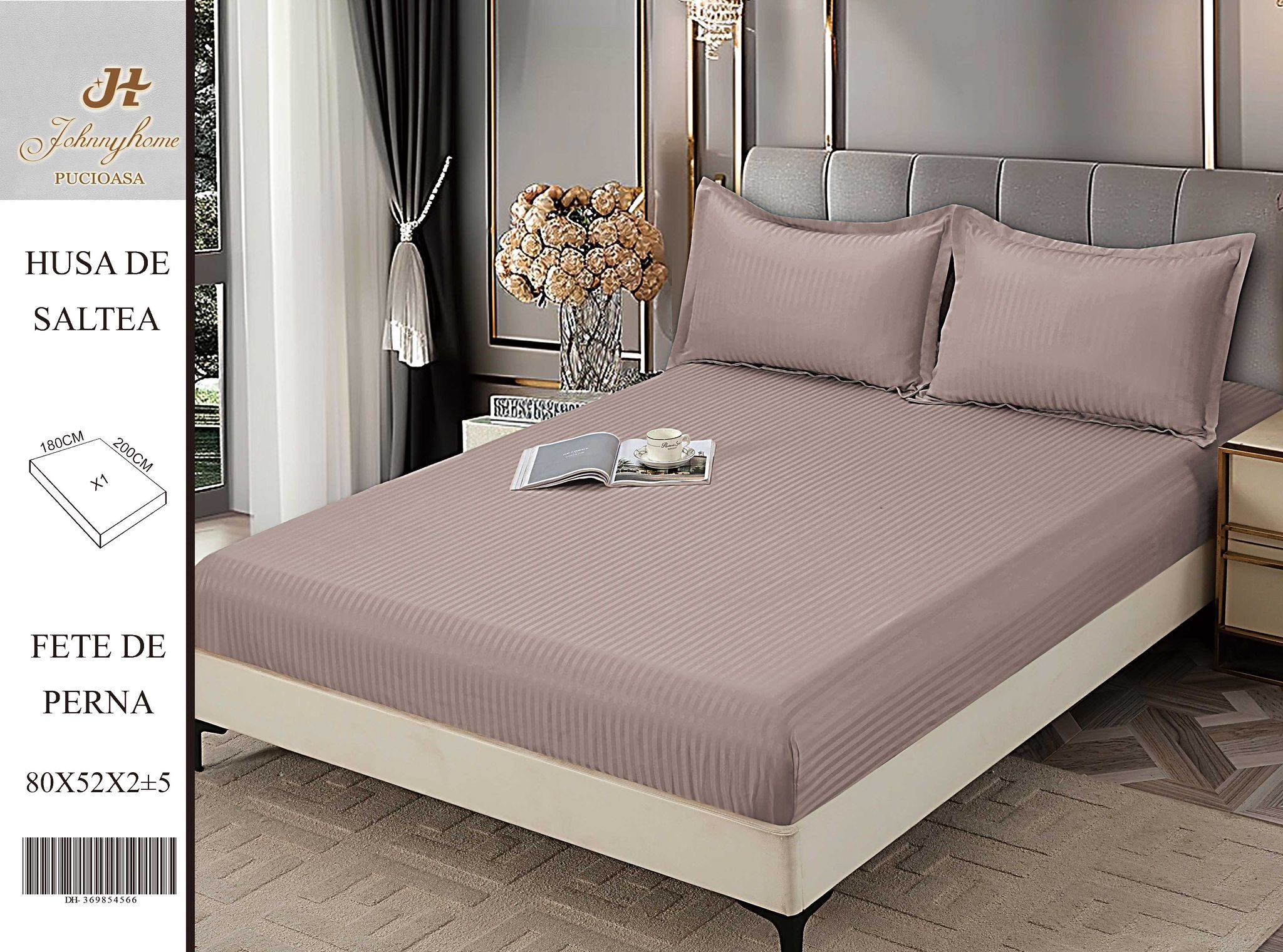 Едноцветно спално бельо от 3 части с ластик - DH-07