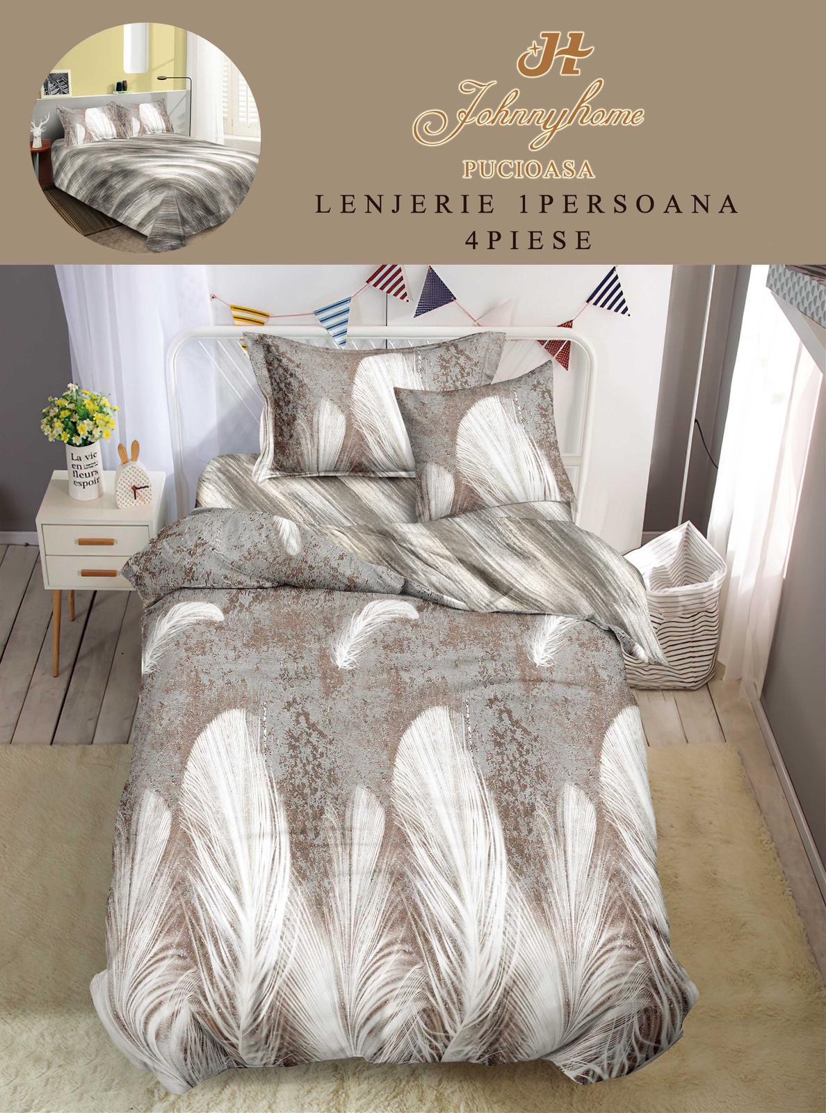 Комплект единично спално бельо 100% памук 4 части Y60-121